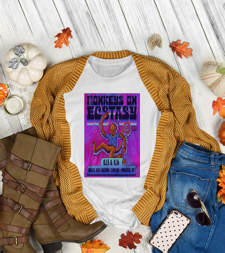 Moe. Monkeys on Ecstasy 2024 November 15th and 16th Middle Ages Brewing Company Syracuse NY T-Shirt