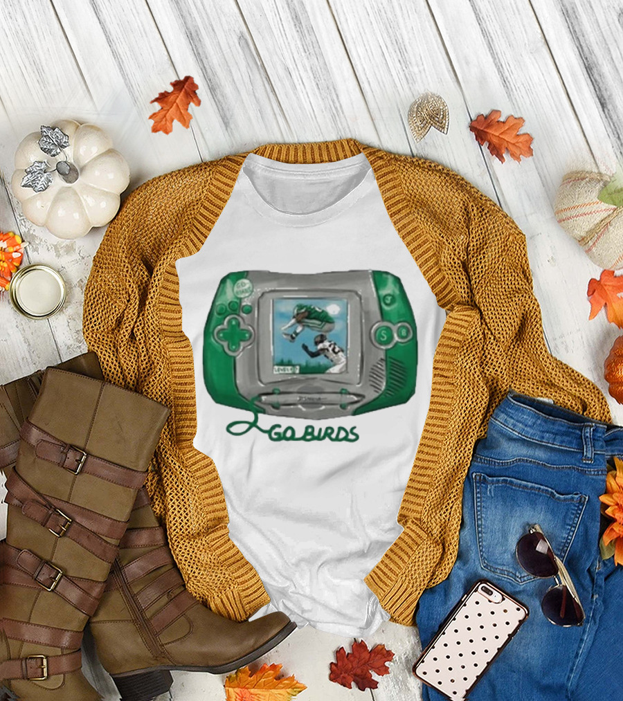 The Basement Yard Tby Radio City Ivory New Go Birds Retro Handheld Gaming Football T-Shirt