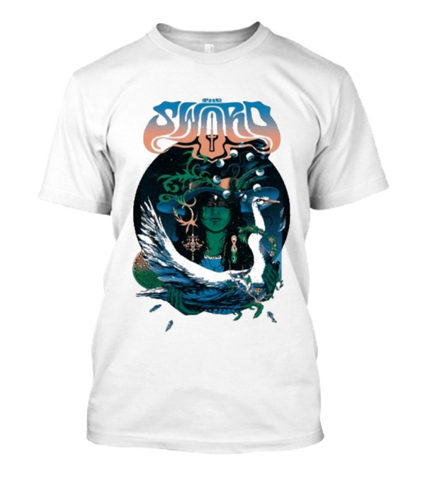 The Sword Nov 4 2024 Levitation Stubbs Austin TX Psychedelic Art Swan T-Shirt
