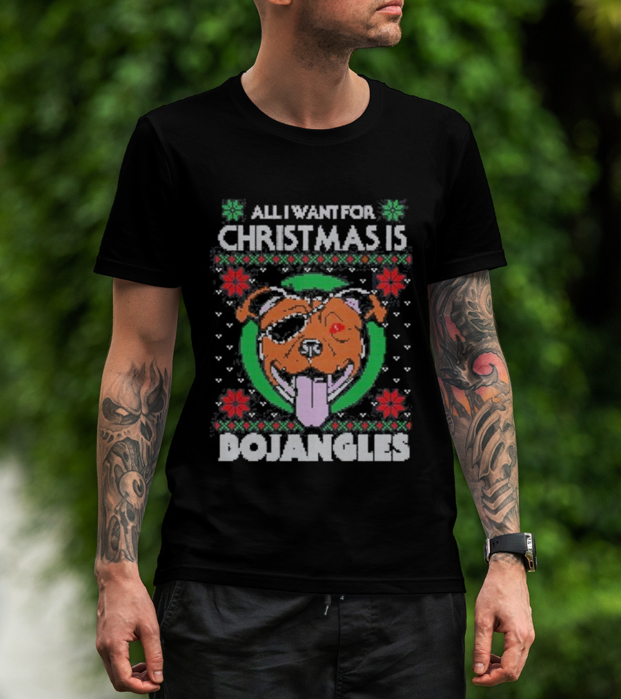 All I Want For Christmas Is Bojangles Dog Holiday T-Shirt