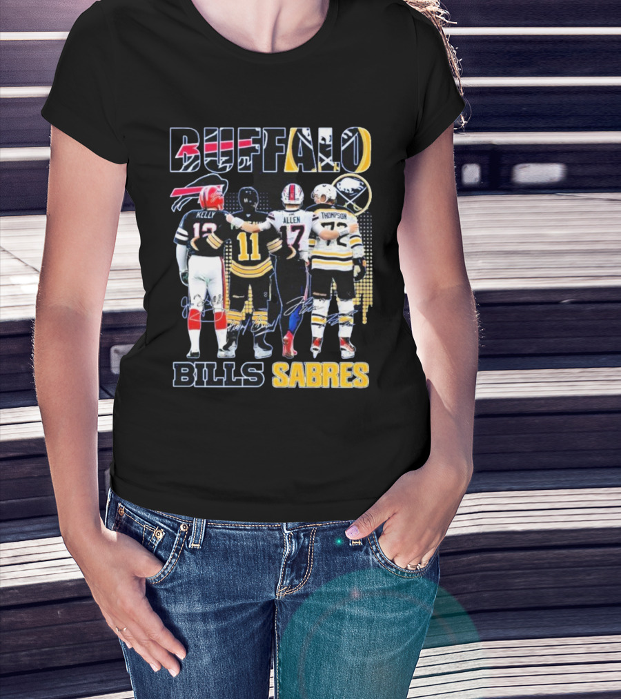 BUFFALO BILLS SABRES KELLY ALLEN THOMPSON T-Shirt