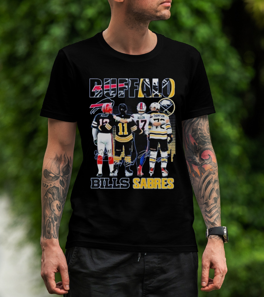BUFFALO BILLS SABRES KELLY ALLEN THOMPSON T-Shirt