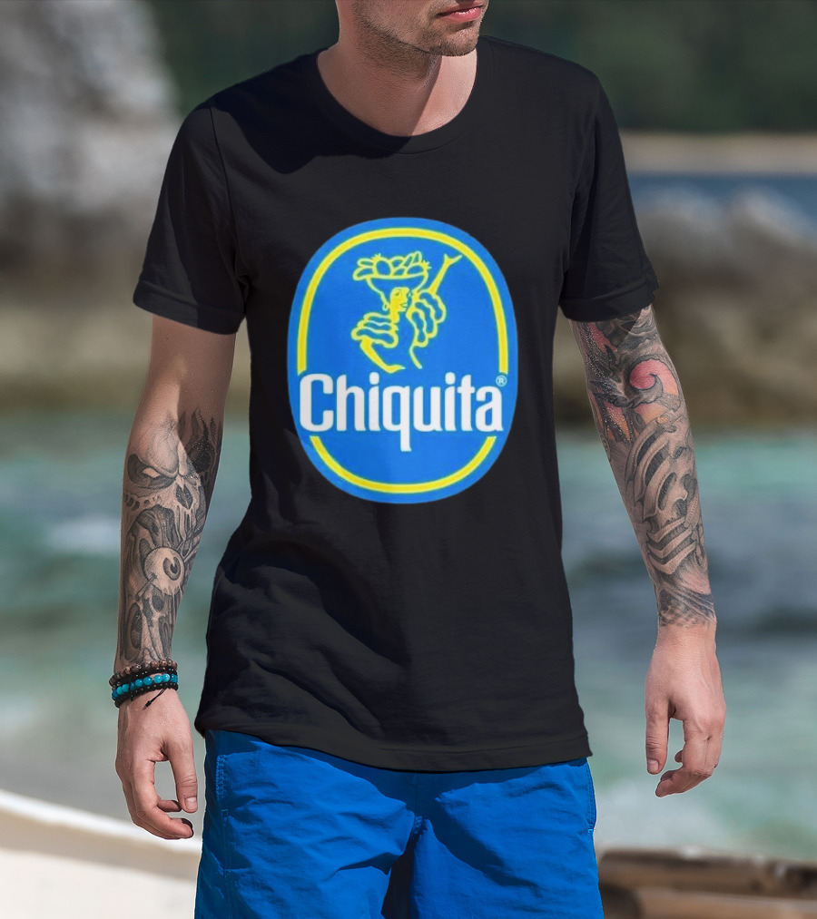 Chiquita Bananas Logo Iconic Blue And Yellow Emblem T-Shirt