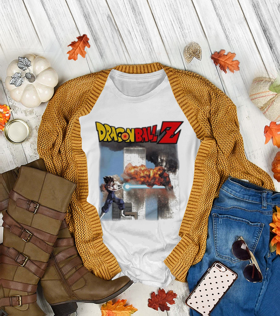 Dragon Ball Z Vegito 9/11 Twin Towers Controversial Image T-Shirt
