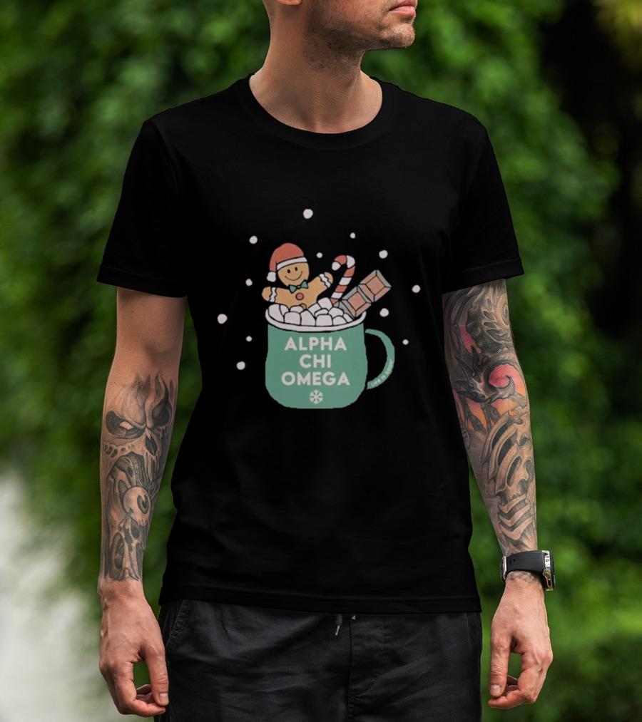 Life Is Good Alpha Chi Omega Holiday T-Shirt