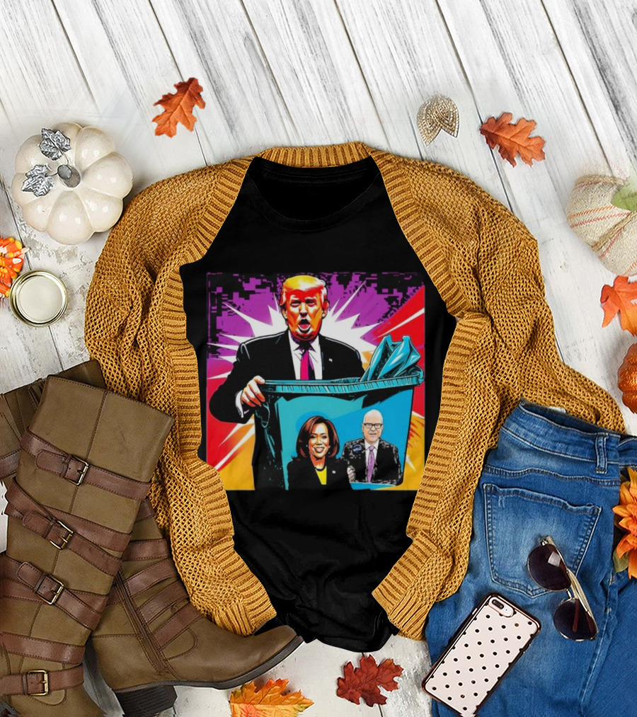 Trump Garbage Man 2024 Donald Trump J.D. Vance Kamala Harris Joe Biden T-Shirt