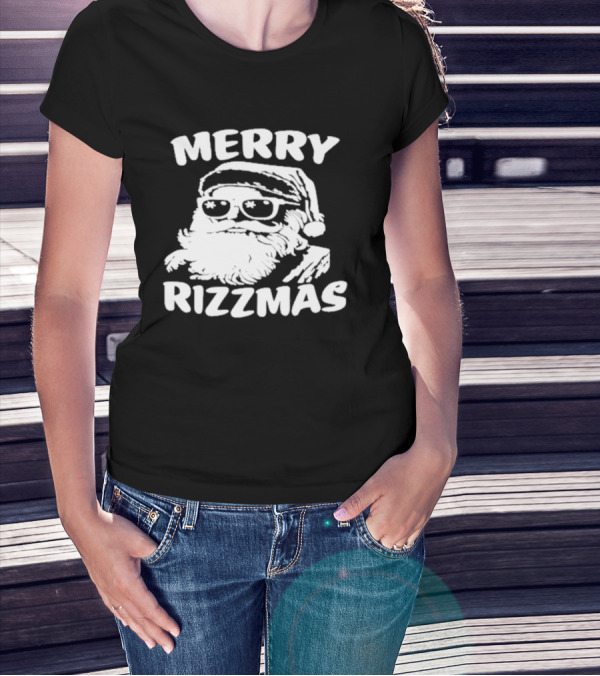 Blake Grupe Merry Rizzmas Santa With Sunglasses T-Shirt