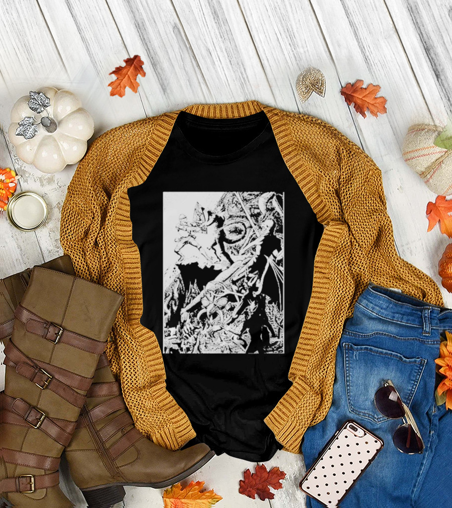 Yodanno Paladin Battling Demons in Hell T-Shirt