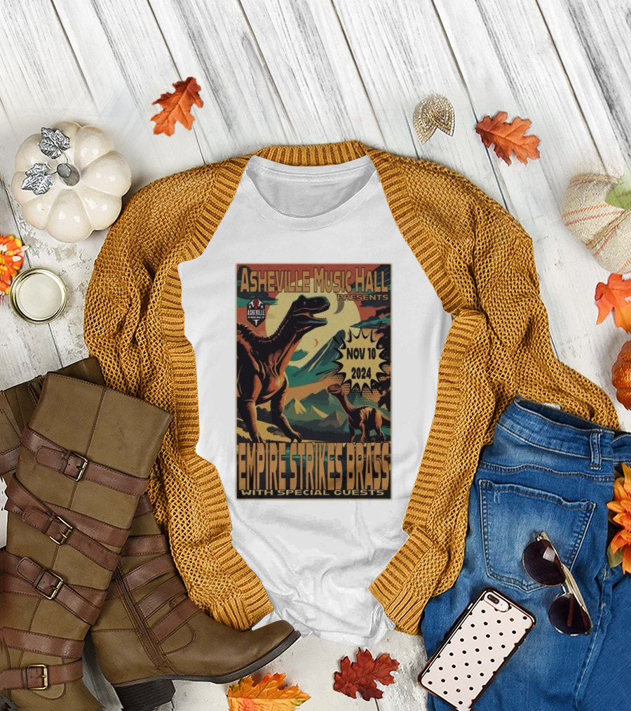 Asheville Music Hall Presents Empire Strikes Brass Nov 10 2024 With Special Guests Dinosaur T-Shirt
