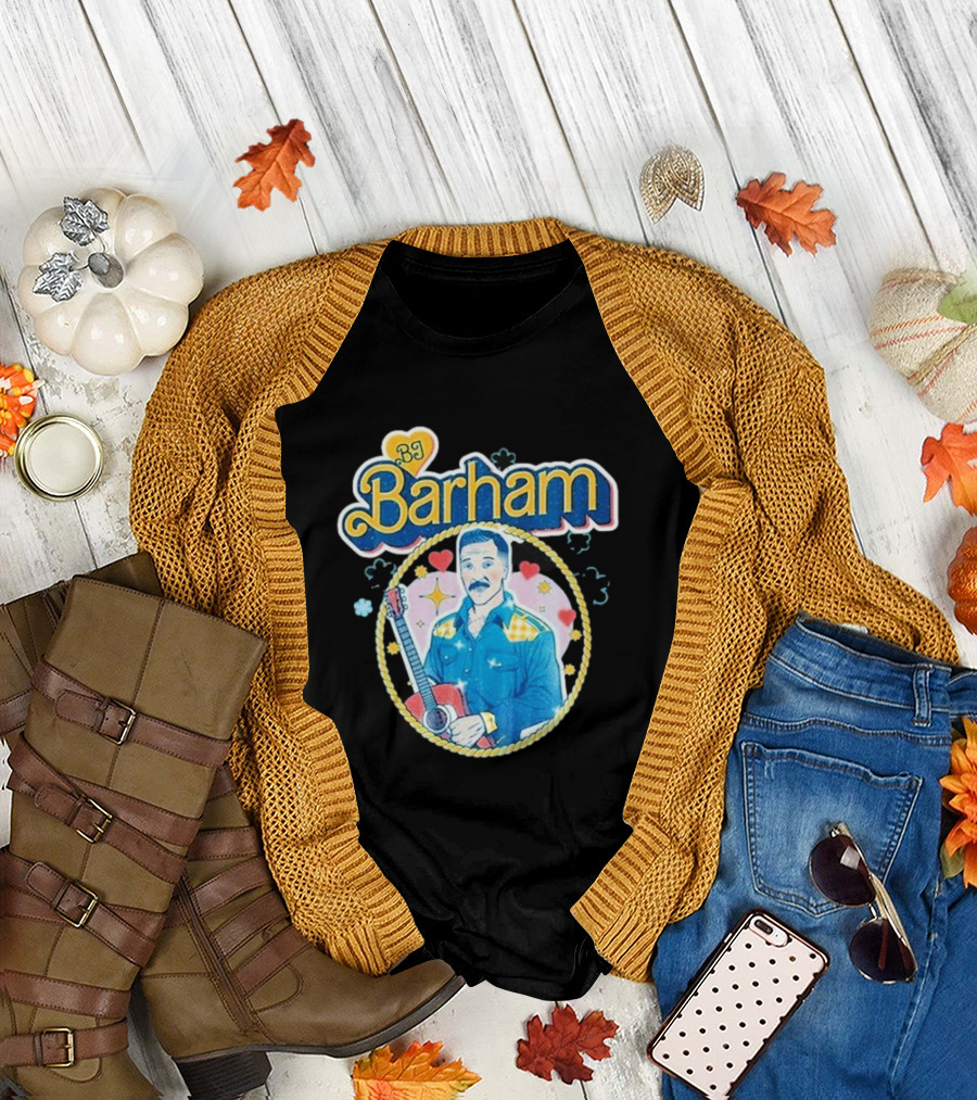 BJ Barham American Aquarium Barbie Heart Guitar Retro T-Shirt