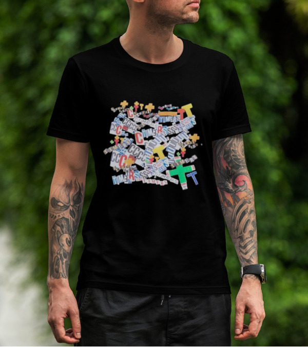 Neighborhood Nh X The Timers Collage Of Letters And Symbols T-Shirt