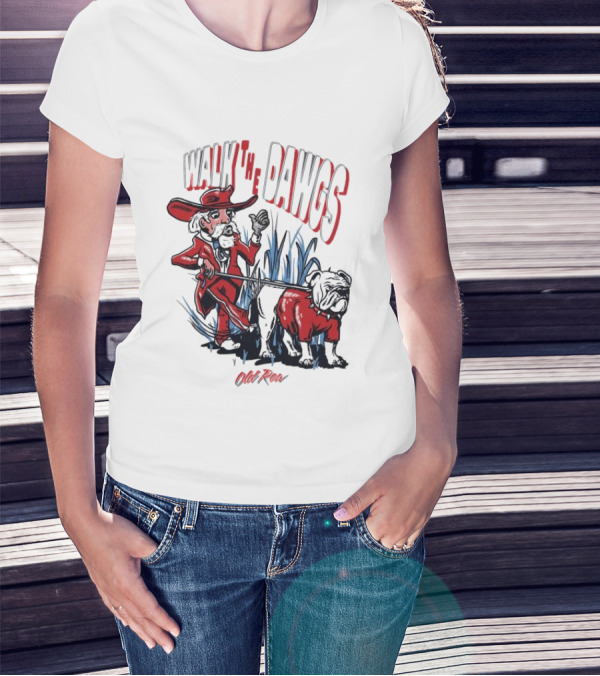 Walk The Dawgs Old Row Bulldog Cowboy T-Shirt