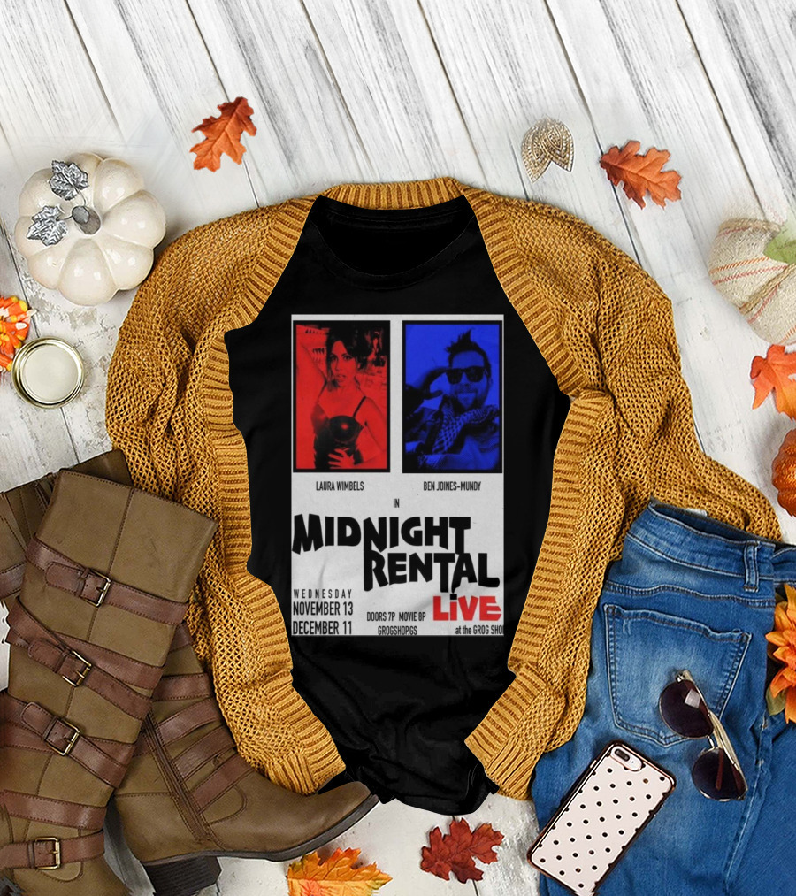 Laura Wimbels Ben Joines-Mundy Midnight Rental Live Nov 13 Dec 11 Grog Shop Tour T-Shirt