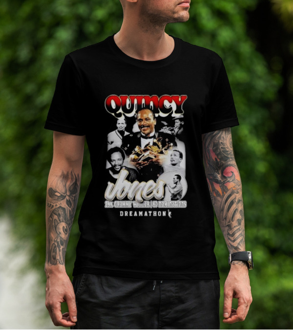 Quincy Jones Dreamathon 28x Grammy Winner 80 Nominations T-Shirt