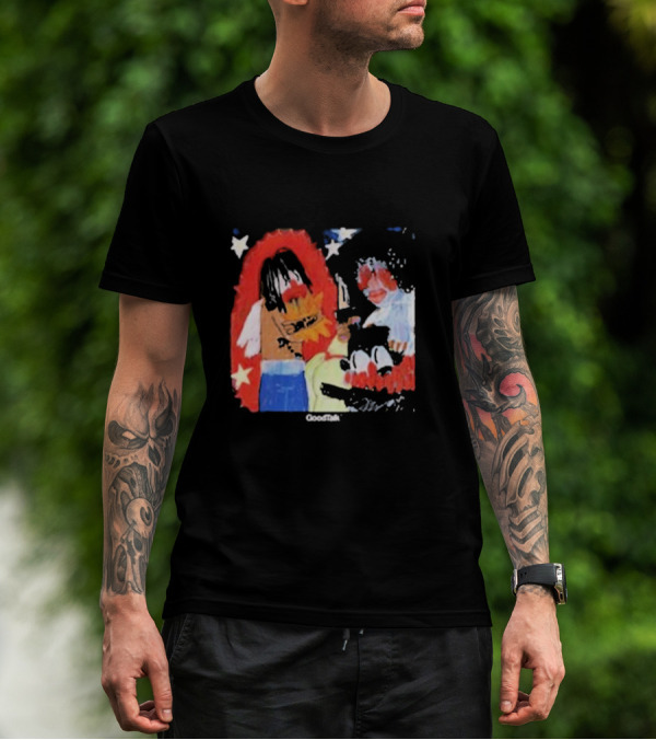 Gigi Goodtalk Skaiwater Artwork With Stars And Cartoon Figures T-Shirt