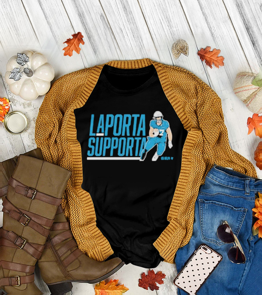 Laporta Supporta Detroit Lions Football Player T-Shirt
