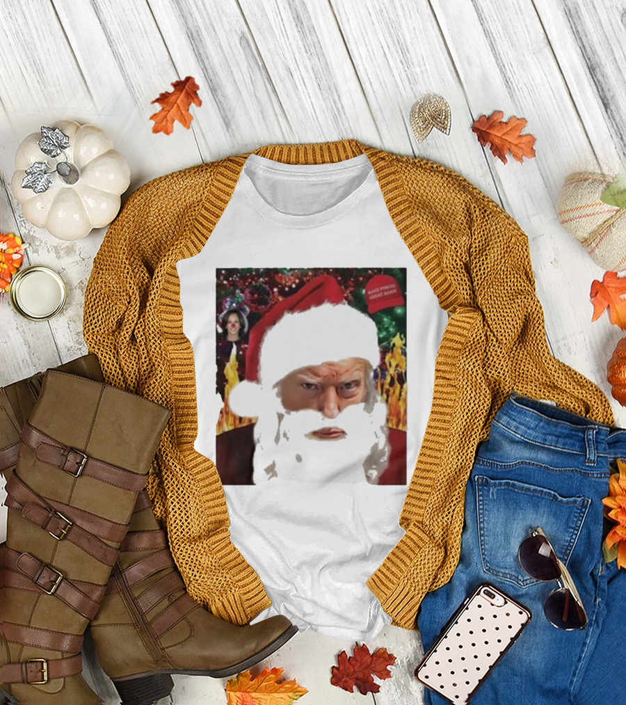 Make Trump Great Again Santa Shot 2024 Christmas T-Shirt
