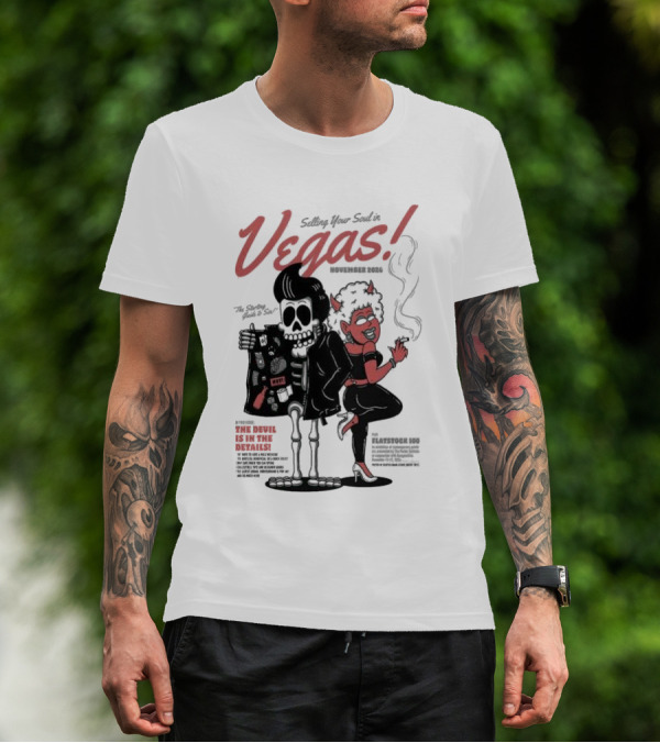 Selling Your Soul In Vegas November 2024 Flatstoc 100 The Devil Is In The Details T-Shirt