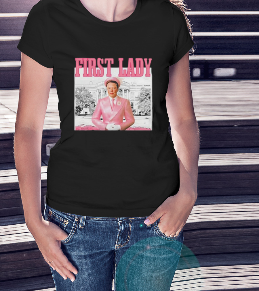 Mitali Parmar2 Elon Musk Pink First Lady White House T-Shirt
