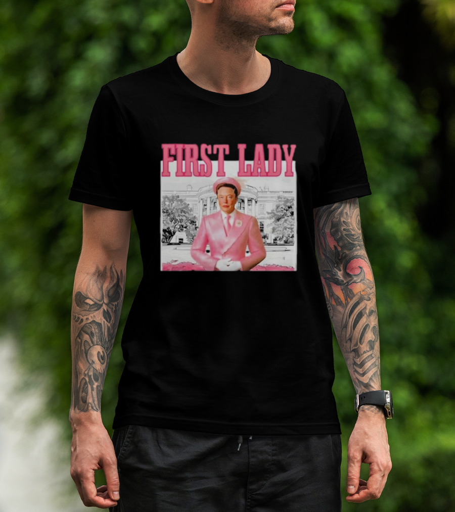Mitali Parmar2 Elon Musk Pink First Lady White House T-Shirt