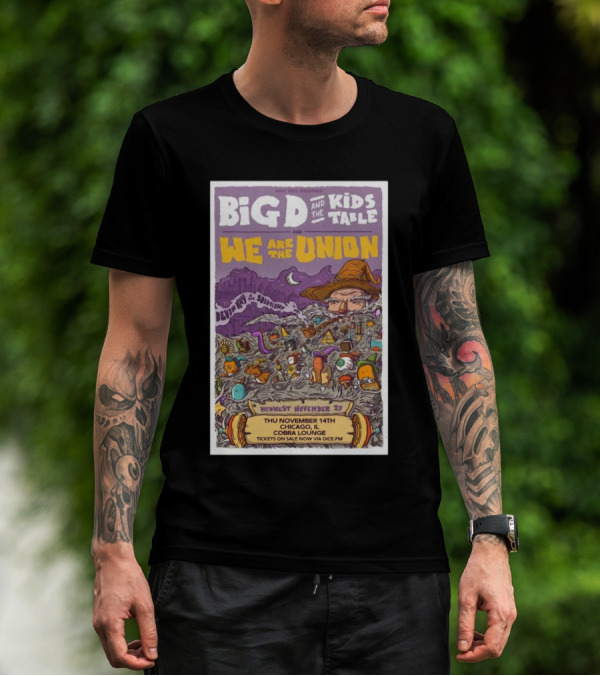 Big D And The Kids Table We Are The Union Devil In The Deep Blue Sea Midwest November 23 Cobra Lounge Chicago Nov 14 Tour T-Shirt