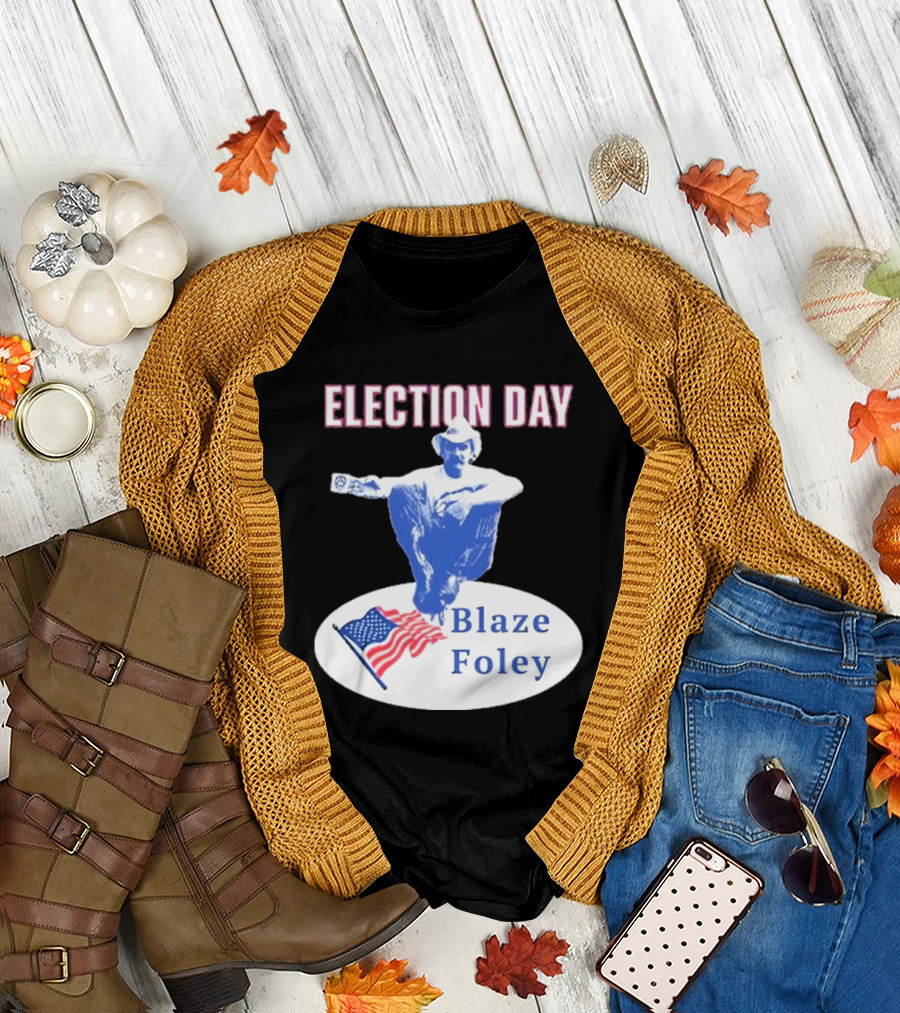 Election Day Blaze Foley American Flag T-Shirt