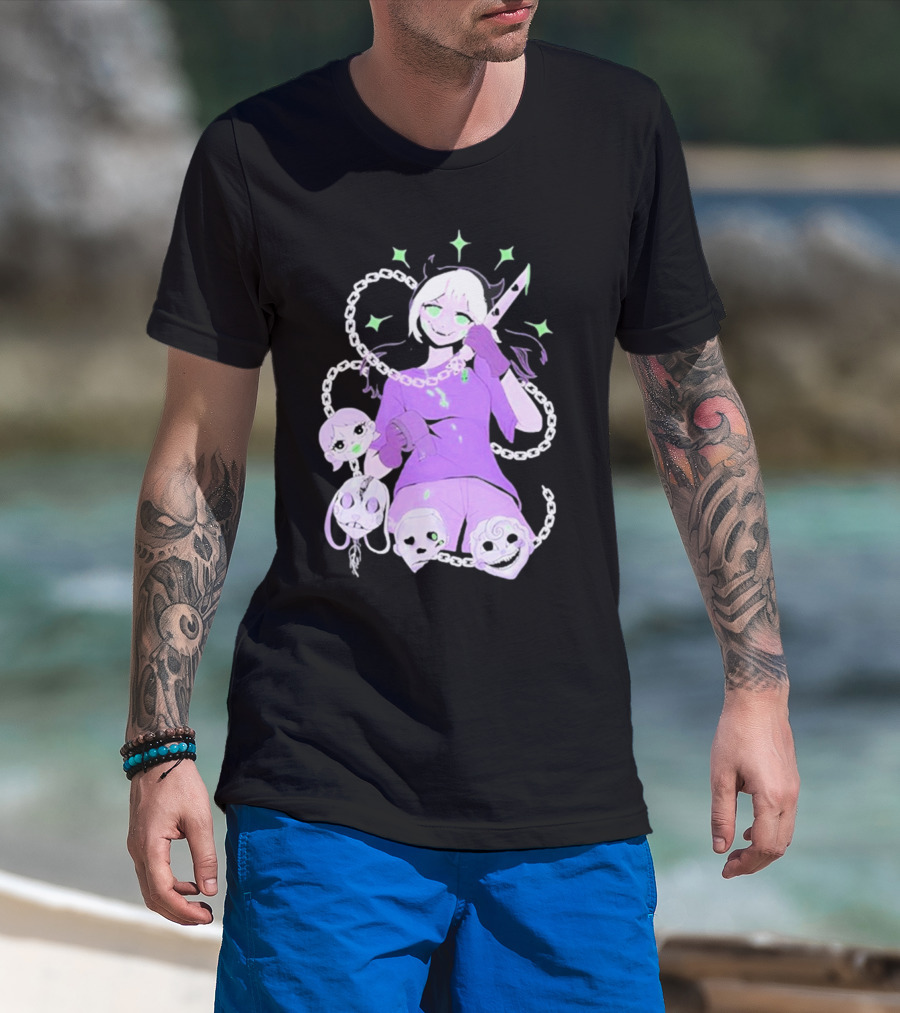 Aspen Chained Masked Figure With Chains And Masks T-Shirt