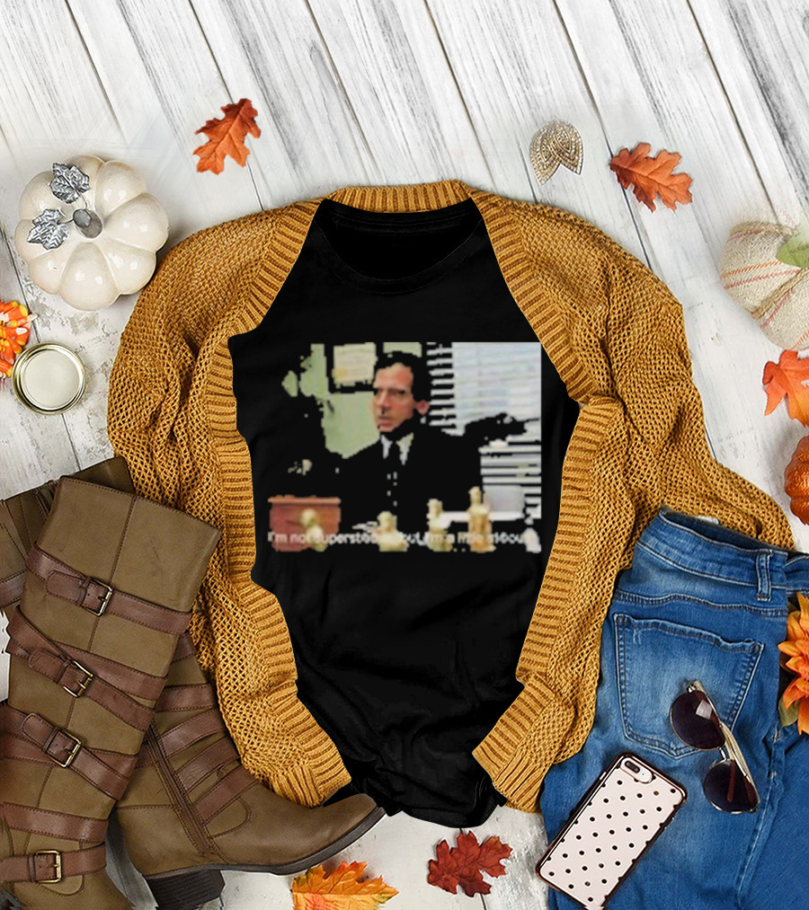 Michael Scott Office Humor I'm Not Superstitious But I'm A Little Stitious T-Shirt
