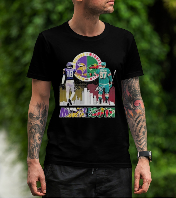 Minnesota Vikings Justin Jefferson Minnesota Wild Kirill Kaprizov Minnesota Proud T-Shirt