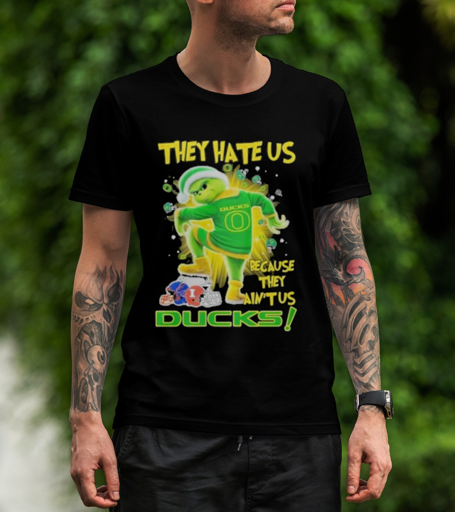 They Hate Us Because They Ain't Us Ducks Merry Christmas T-Shirt