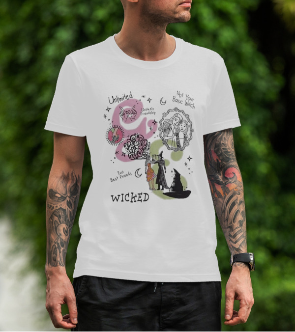 Unlimited Not Your Basic Witch Two Best Friends Wicked Unlikely Friendship T-Shirt
