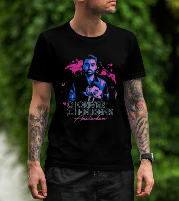 Oliver Heldens Amsterdam Neon Portrait 1980s T-Shirt