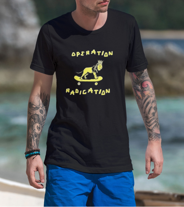 Stussy Operation Radication Lion Skateboard Crown T-Shirt