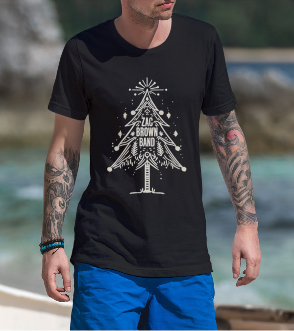 Zac Brown Band Denim Christmas Tree T-Shirt