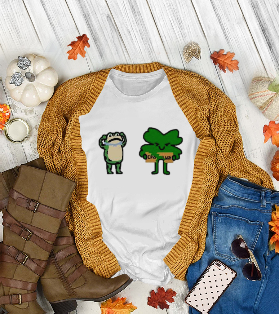Celtics Take Down The Cavs Cavs Win Frog and Clover NBA Paint T-Shirt