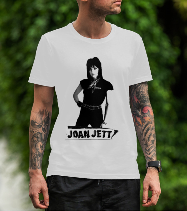 Joan Jett Crimson And Clover Photo Joan Jett Black And White Image T-Shirt