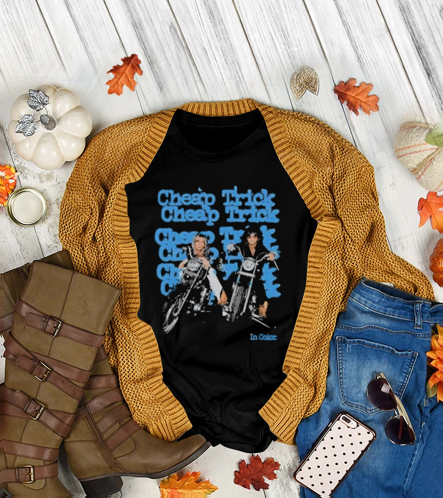 Cheap Trick In Color Motorcycle Riders T-Shirt