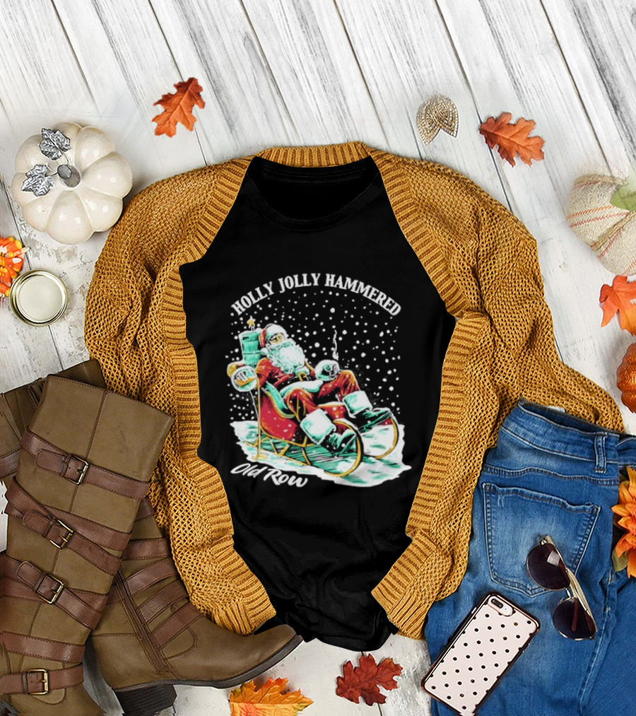 Holly Jolly Hammered Santa Old Row T-Shirt