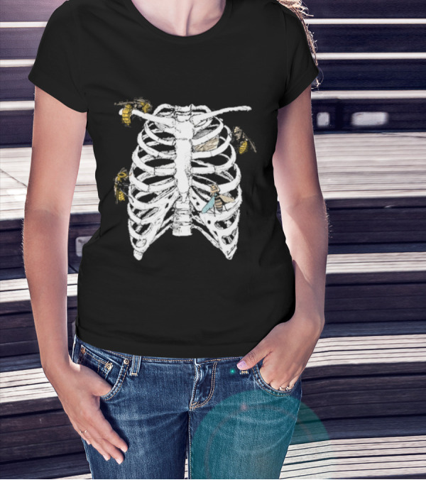 Happenstance Haven His Ribcage With Hornets Nest Inside T-Shirt