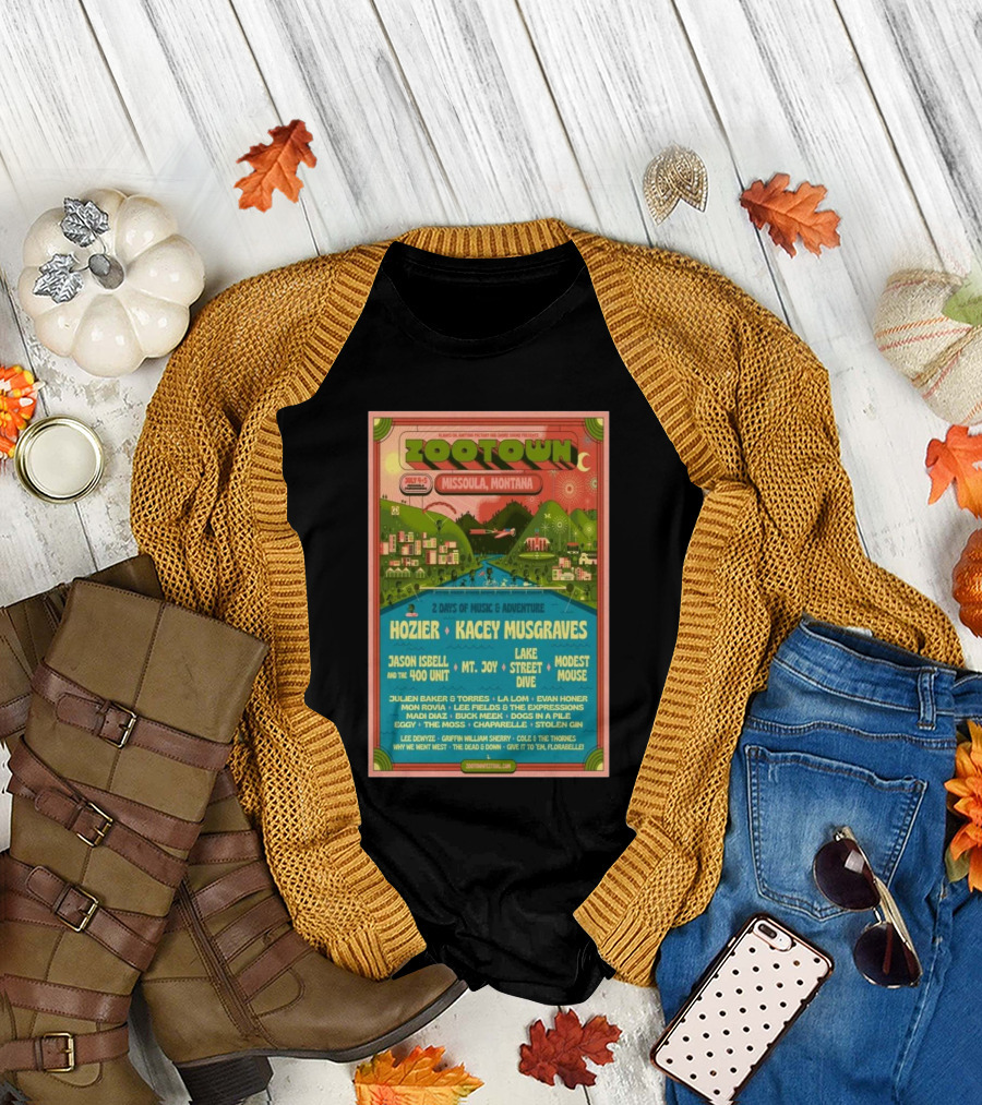 Zootown Festival July 4-5 2025 Missoula Montana Hozier Kacey Musgraves Jason Isbell Mt. Joy Modest Mouse Missoula Country Fairgrounds T-Shirt