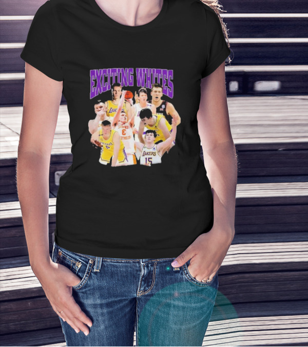 Exciting Whites Dalton Knecht Austin Reaves Lakers Basketball T-Shirt