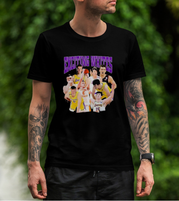 Exciting Whites Dalton Knecht Austin Reaves Lakers Basketball T-Shirt