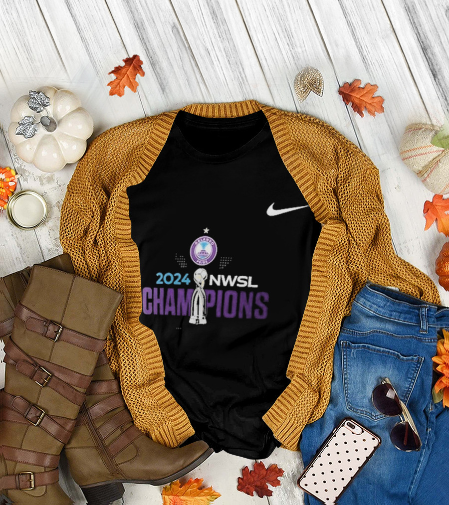 Orlando Pride 2024 NWSL Champions Soccer Trophy T-Shirt