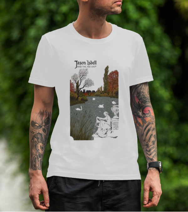 Jason Isbell And The 400 Unit November 25 2024 Eventim Apollo London UK Scenic Artwork With Swans T-Shirt