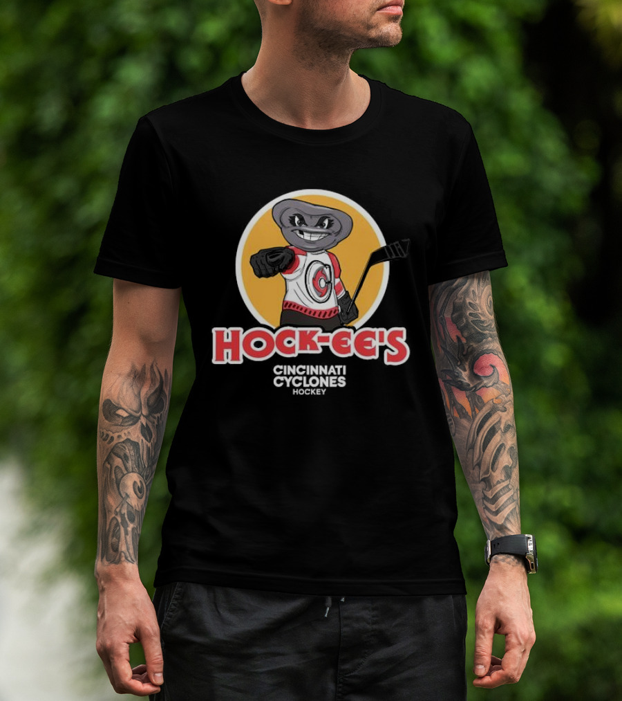 Hock-ee’s Cincinnati Cyclones Hockey Cartoon Mascot T-Shirt