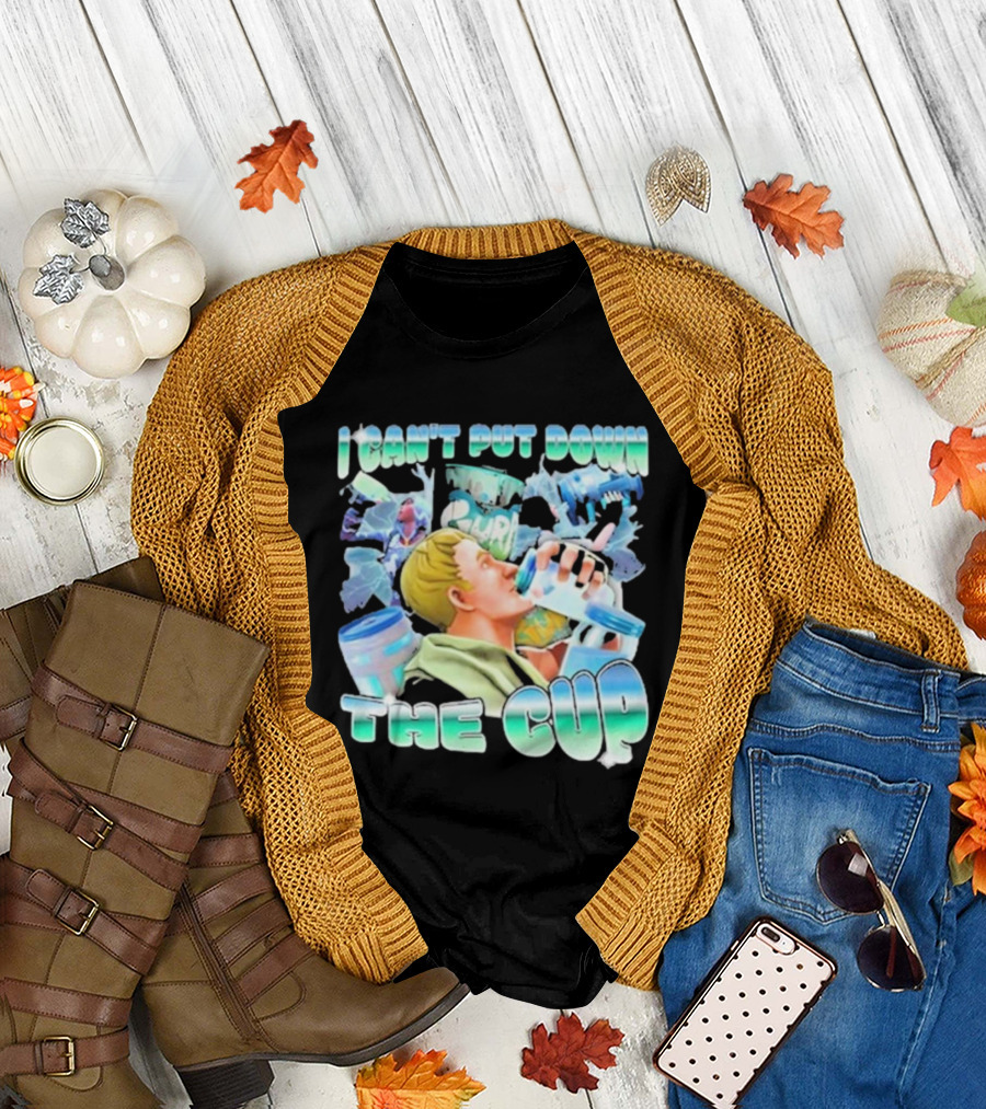Bruhtees I Can’t Put Down The Cup Hydration Enthusiast T-Shirt