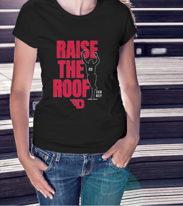 Dayton Basketball Raise The Roof Zed Key 23 T-Shirt
