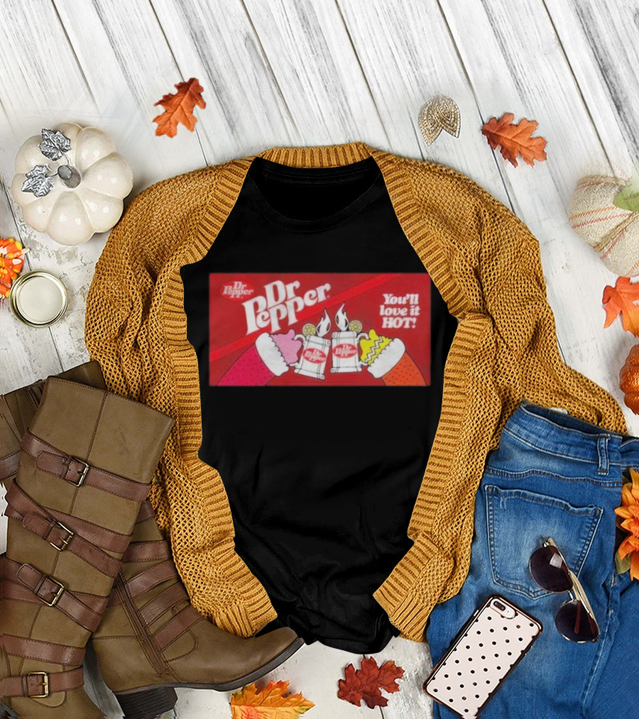 Dr Pepper You'll Love It Hot Christmas Toast with Santa Hats T-Shirt