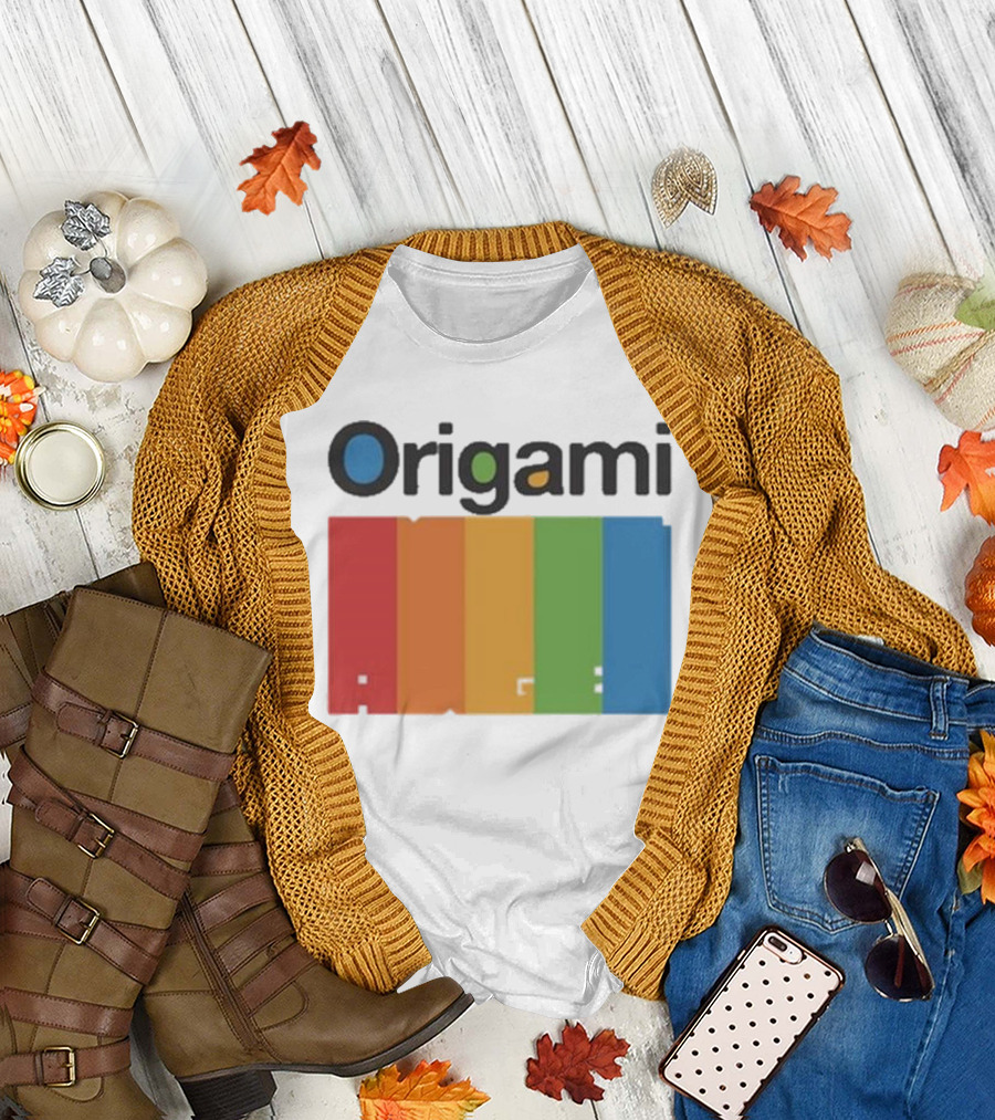Origami Colorful Spectrum Stripes T-Shirt
