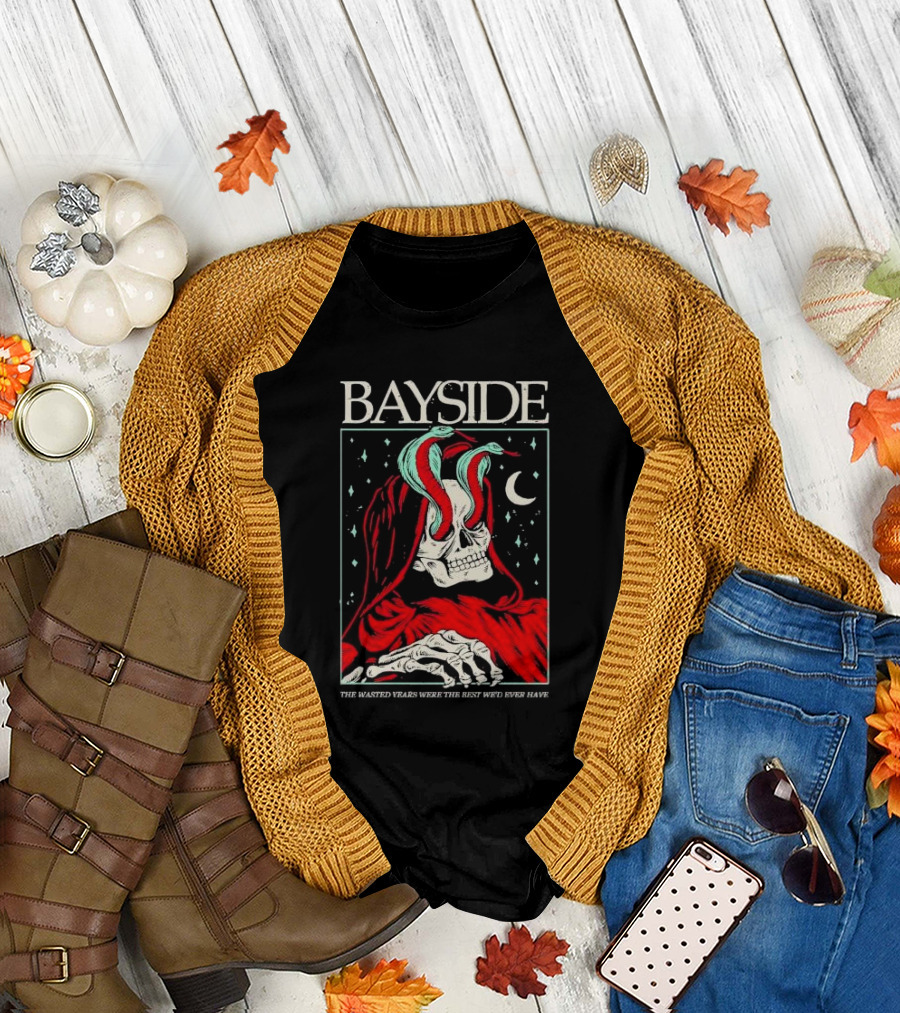Bayside Cobras Skull with Snakes The Wasted Years Were The Best We’d Ever Have T-Shirt